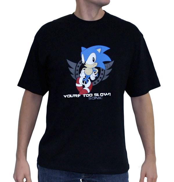 T-shirt - Sonic The Hedgehog - You're Too Slow Herren  L von Abystyle