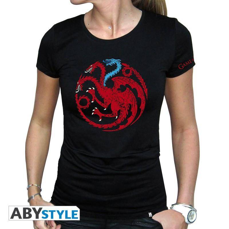 T-shirt - Spiel Der Throne - Familie Targaryen Damen Schwarz L von Abystyle