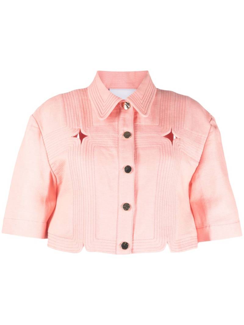 Acler Briar cut-out cropped shirt - Pink von Acler