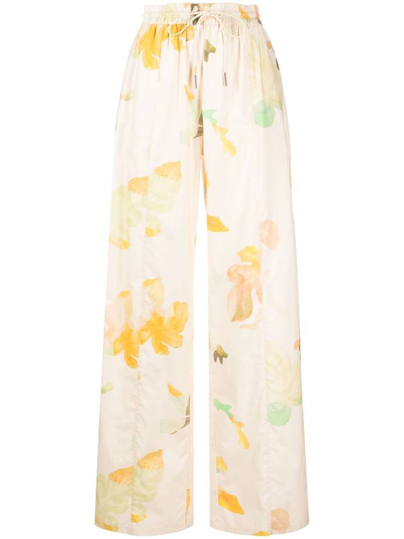 Acler Edmond abstract-print palazzo trousers - Neutrals von Acler