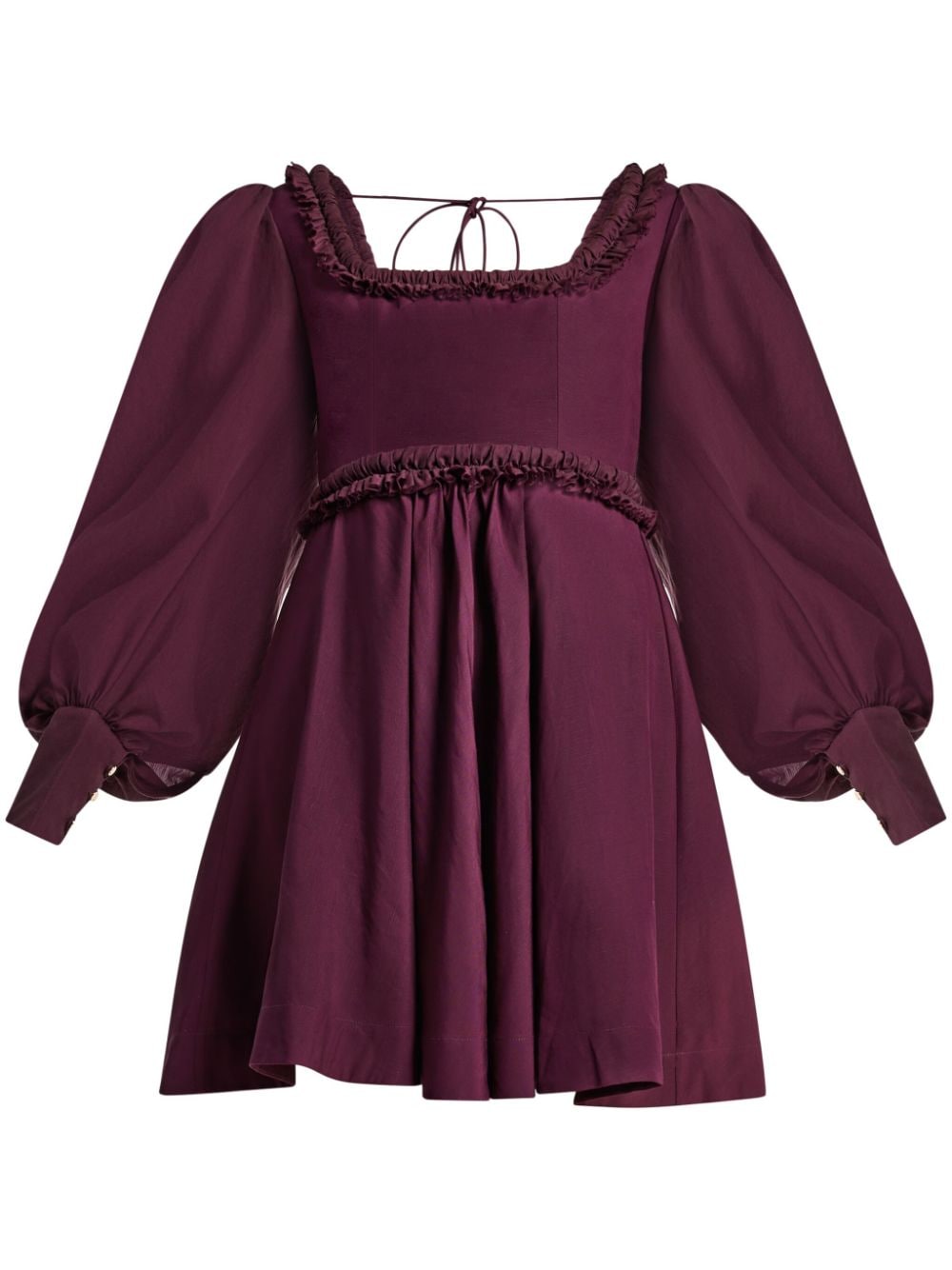 Acler Mellor ruffled-trim minidress - Purple von Acler