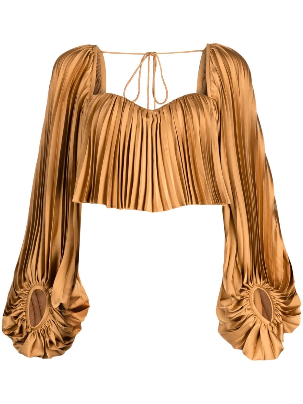 Acler Moston pleated cropped top - Brown von Acler