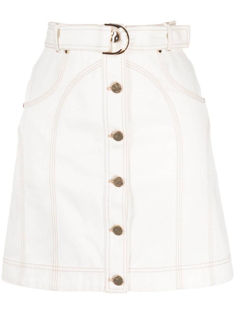 Acler Valleybrook denim mini skirt - White von Acler