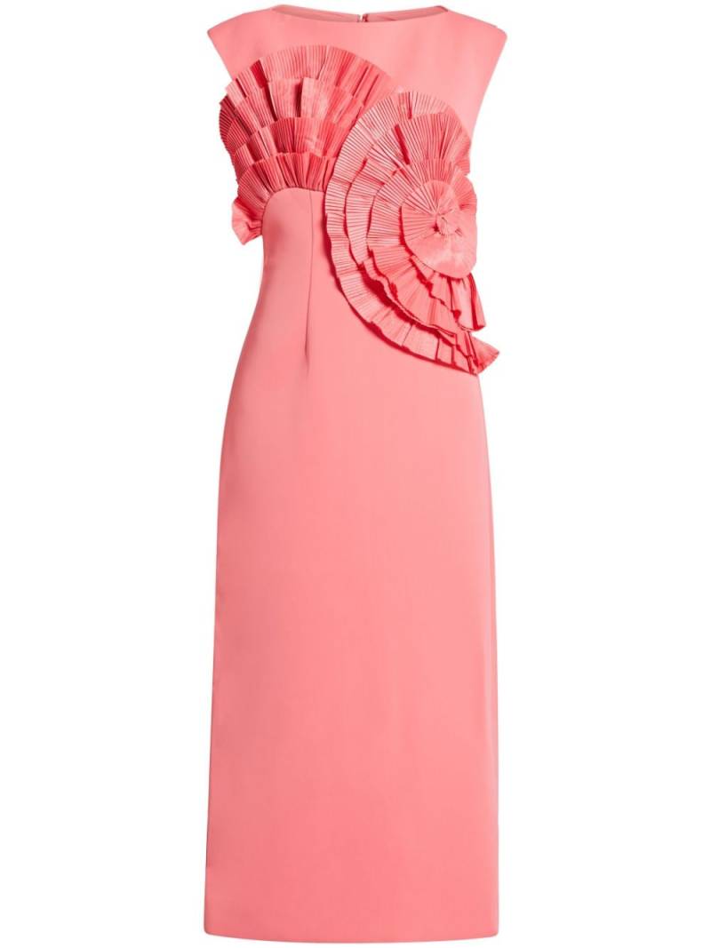 Acler pleat-embellished midi dress - Pink von Acler