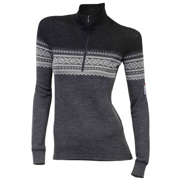 Aclima - Designwool Marius Mockneck Woman - Merinopullover Gr L grau von Aclima