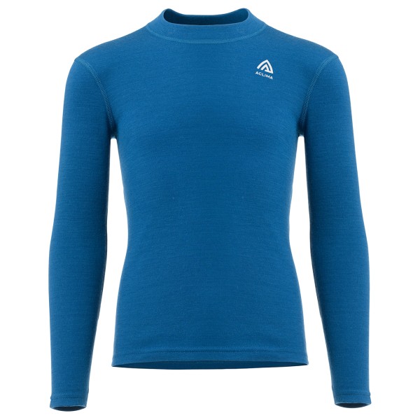 Aclima - Kid's Warmwool Crewneck - Merinounterwäsche Gr 130 blau von Aclima