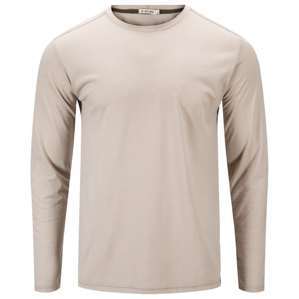 Aclima - Lightwool 180 Crewneck - Merinoshirt Gr L grau/beige von Aclima