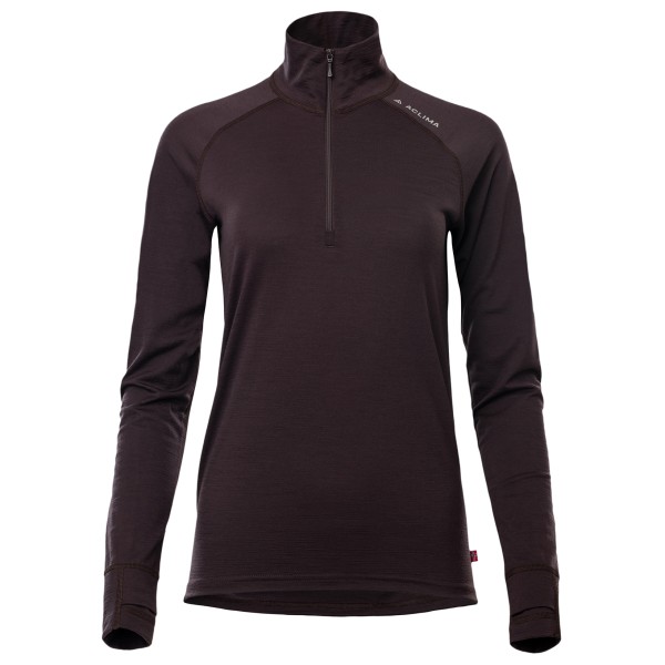 Aclima - Women's LightWool 180 Polo Zip - Merinounterwäsche Gr L;M;S;XL;XS grau/schwarz von Aclima