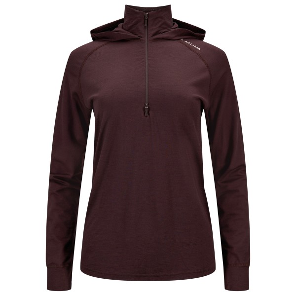 Aclima - Women's Lightwool 180 Hoodie - Merinoshirt Gr L;M;S;XS braun;schwarz/grau von Aclima