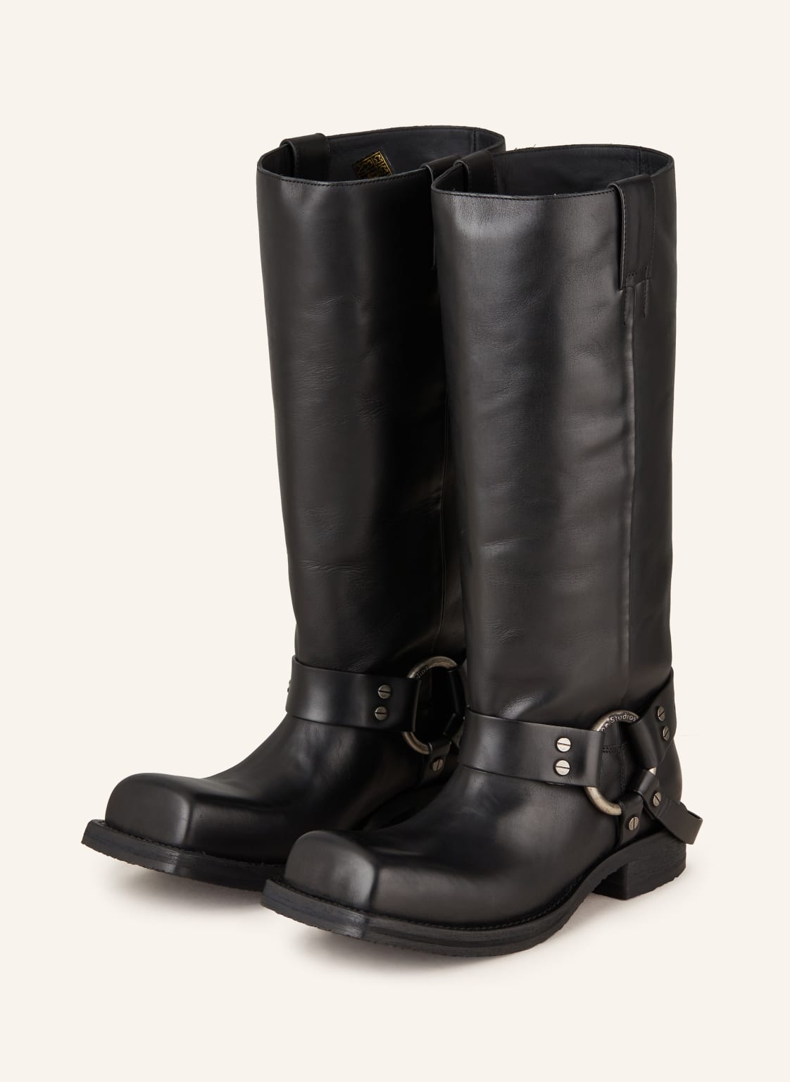 Acne Studios Biker Boots Mit Nieten schwarz von Acne Studios