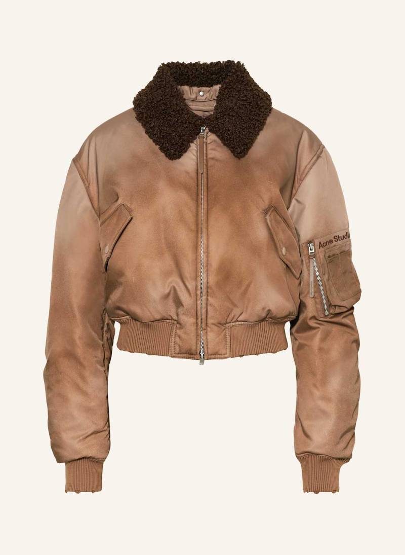 Acne Studios Blouson Mit Teddyfell beige von Acne Studios