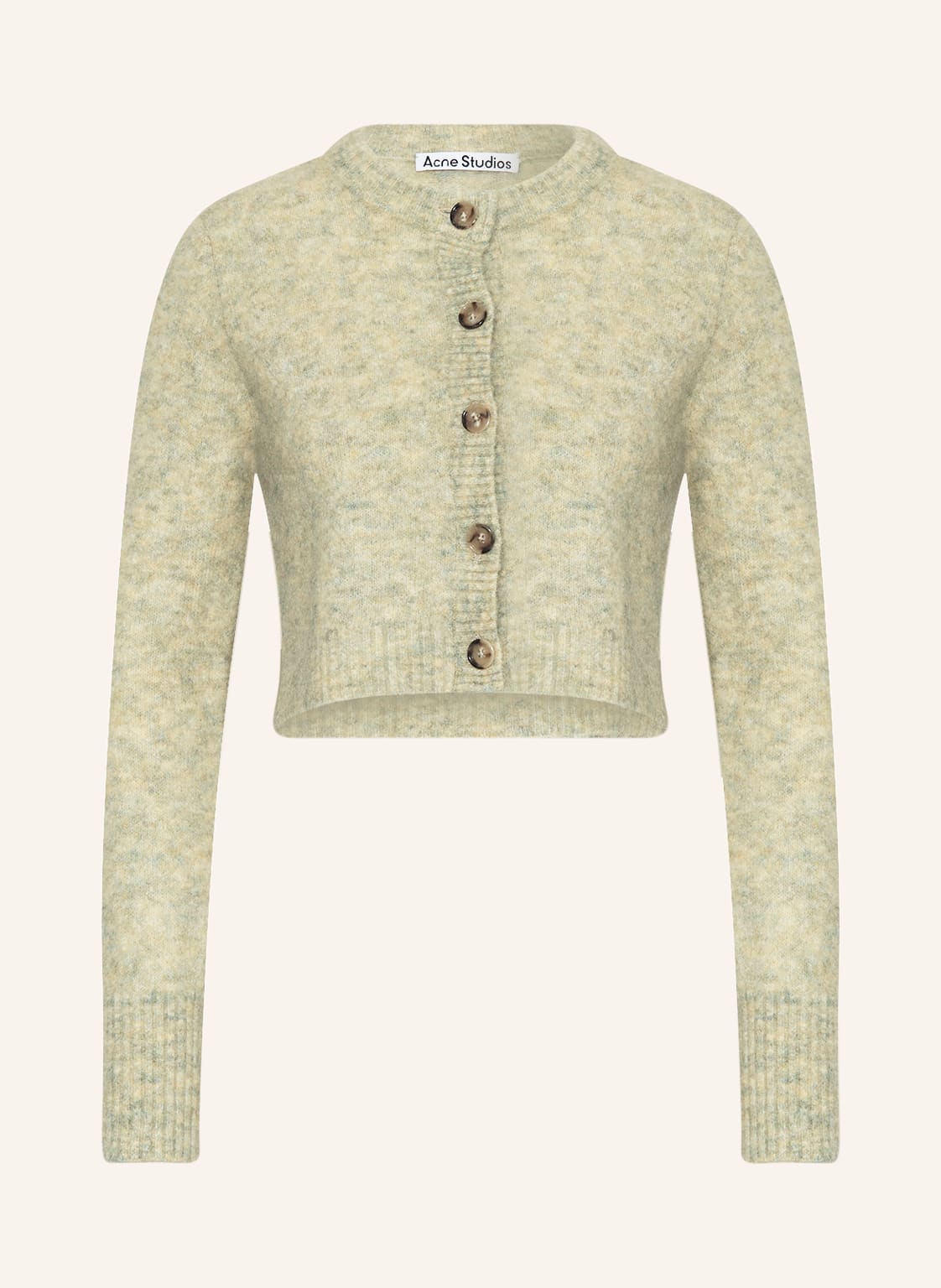 Acne Studios Cropped-Strickjacke Mit Mohair gruen Acne Studios Cropped-Strickjacke Mit Mohair gruen von Acne Studios