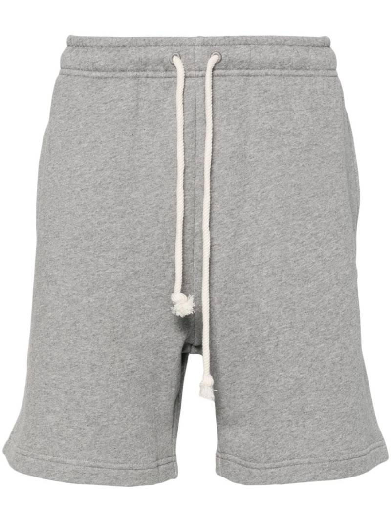 Acne Studios Face logo-appliqué cotton track shorts - Grey von Acne Studios