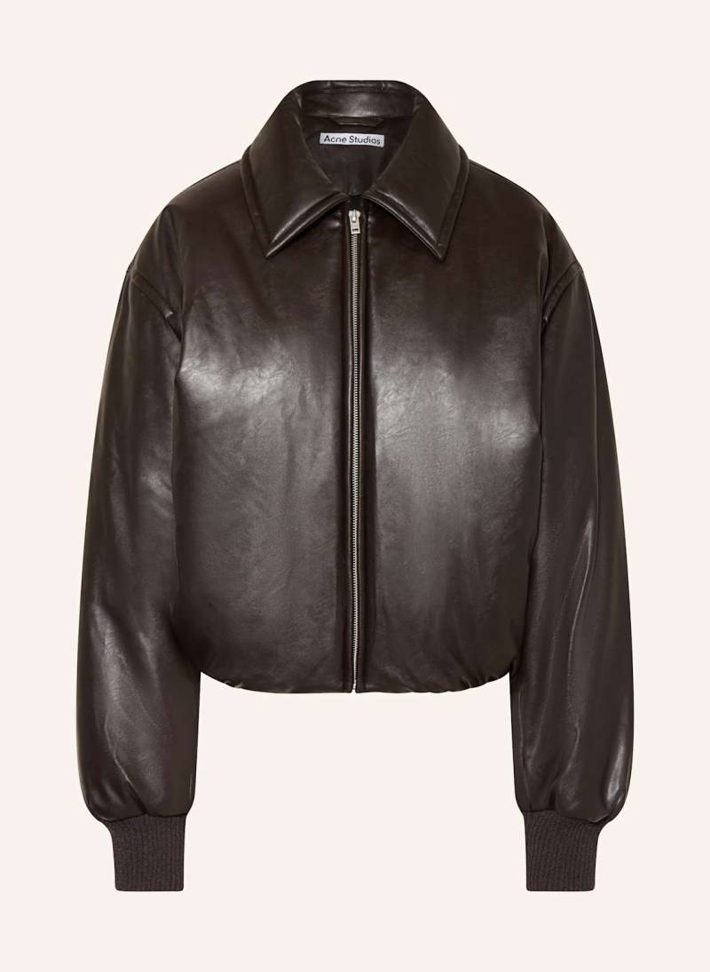 Acne Studios Jacke In Lederoptik braun von Acne Studios