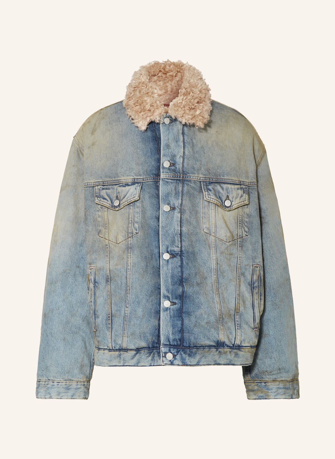 Acne Studios Jeansjacke Mit Kunstfell blau von Acne Studios