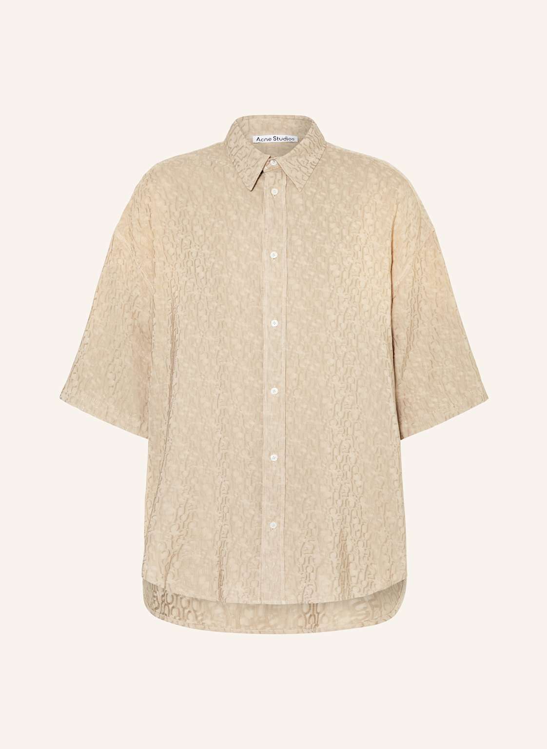 Acne Studios Kurzarm-Hemd Comfort Fit beige von Acne Studios