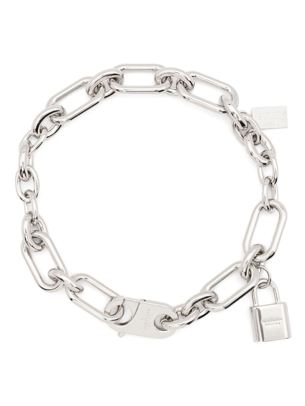 Acne Studios Padlock chain necklace - Silver von Acne Studios