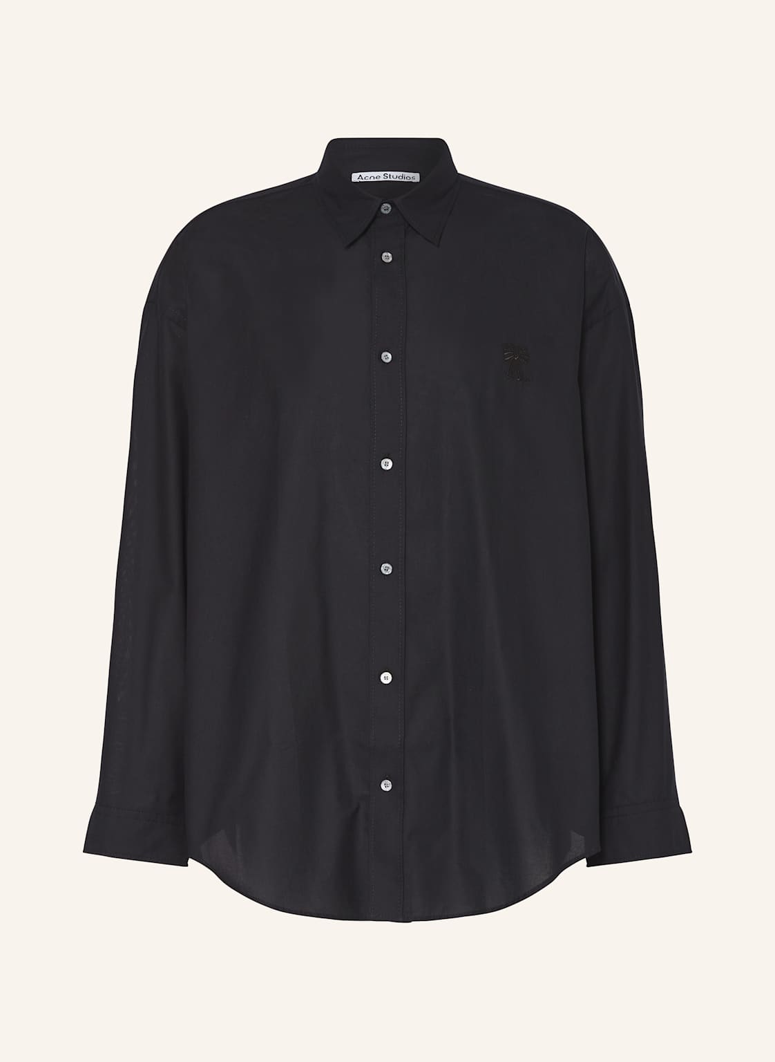 Acne Studios Piqué-Hemd Comfort Fit schwarz von Acne Studios