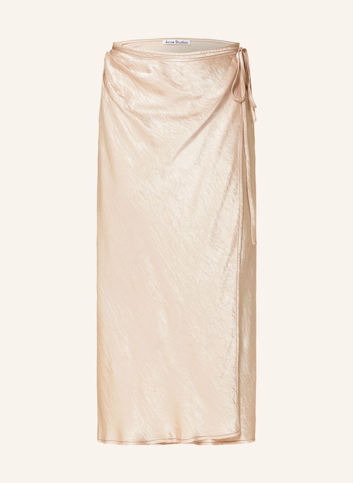 Acne Studios Wickelrock Aus Satin beige von Acne Studios