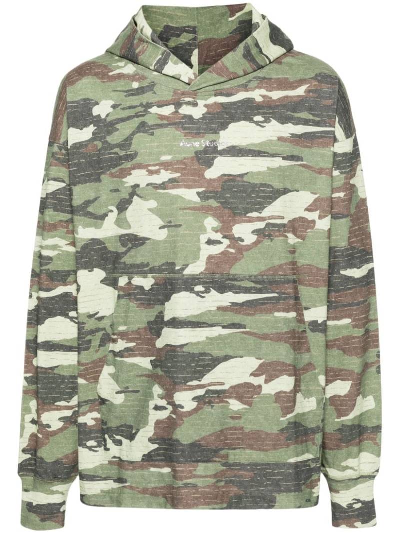 Acne Studios abstract-print hoodie - Green von Acne Studios