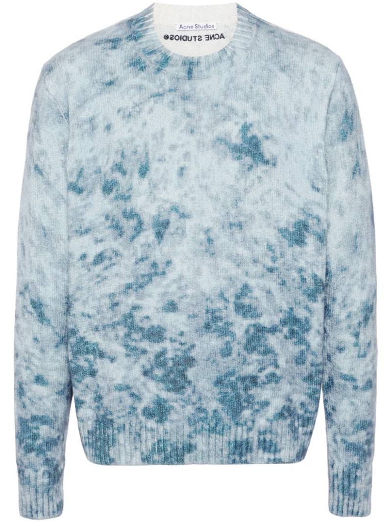 Acne Studios abstract-print jumper - Blue von Acne Studios