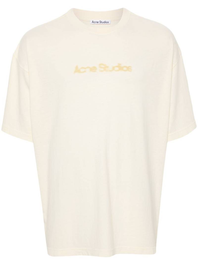 Acne Studios blurred logo T-shirt - Yellow von Acne Studios