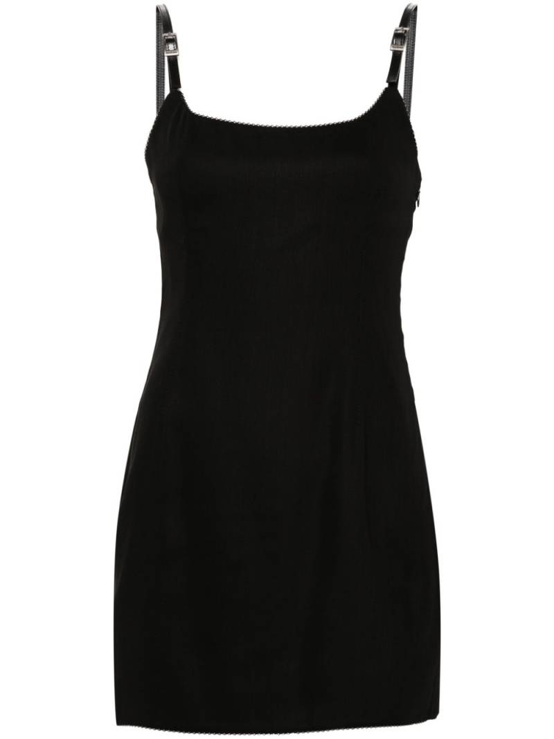 Acne Studios buckle-strap mini dress - Black von Acne Studios