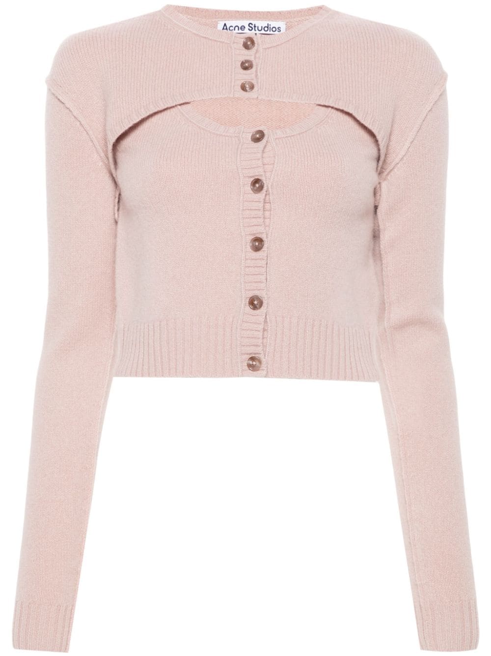 Acne Studios button-up knitted cardigan set - Pink von Acne Studios