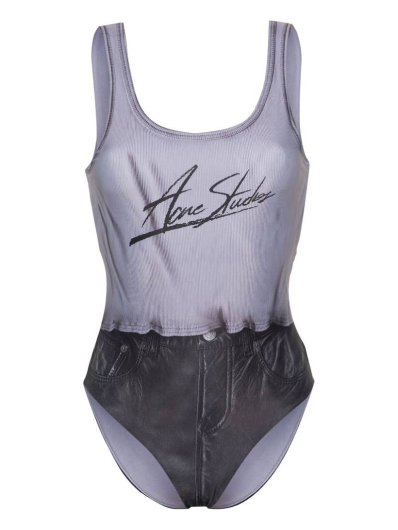 Acne Studios clothing-print swimsuit - Black von Acne Studios