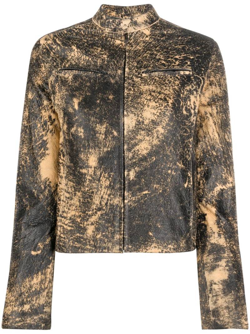 Acne Studios distressed-effect leather jacket - Black von Acne Studios