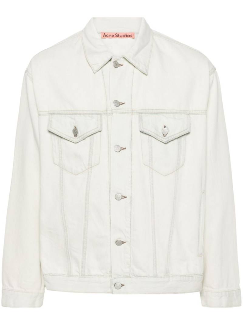 Acne Studios distressed panelled denim jacket - Neutrals von Acne Studios