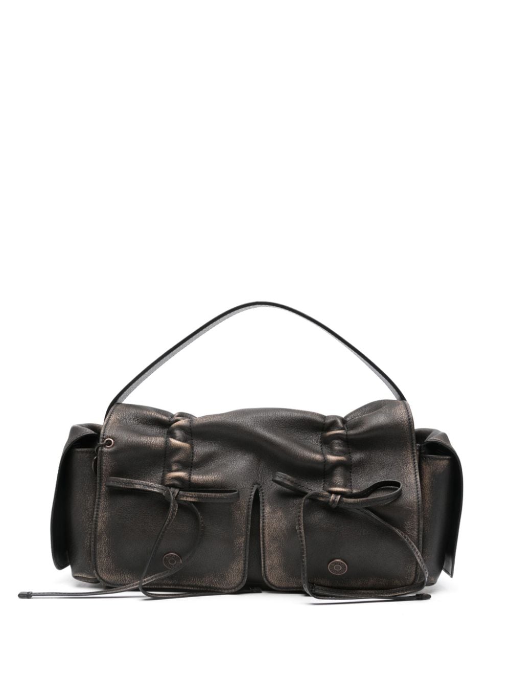 Acne Studios Multipocket leather tote bag - Brown von Acne Studios