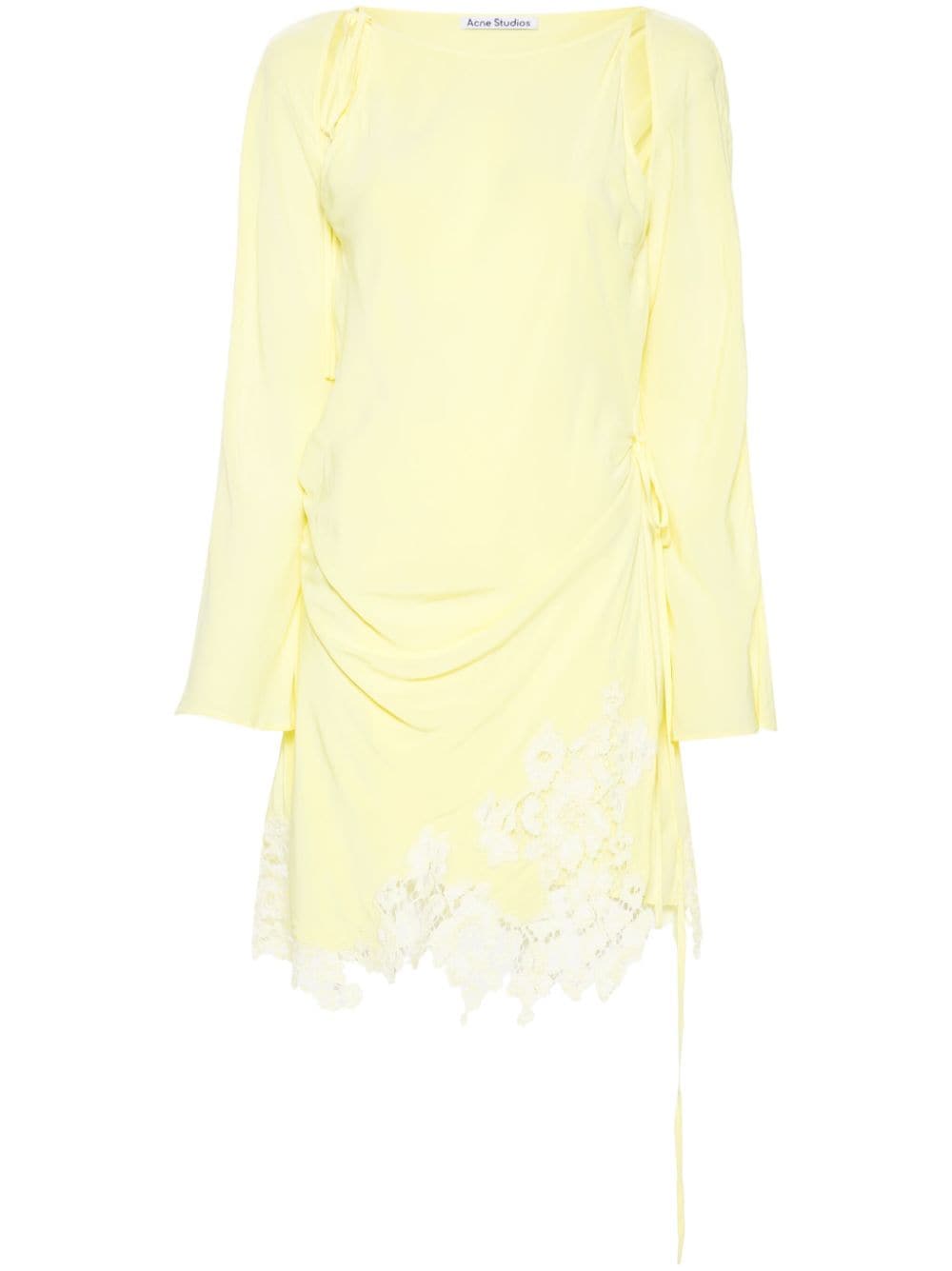 Acne Studios floral-lace detail mini dress - Yellow von Acne Studios