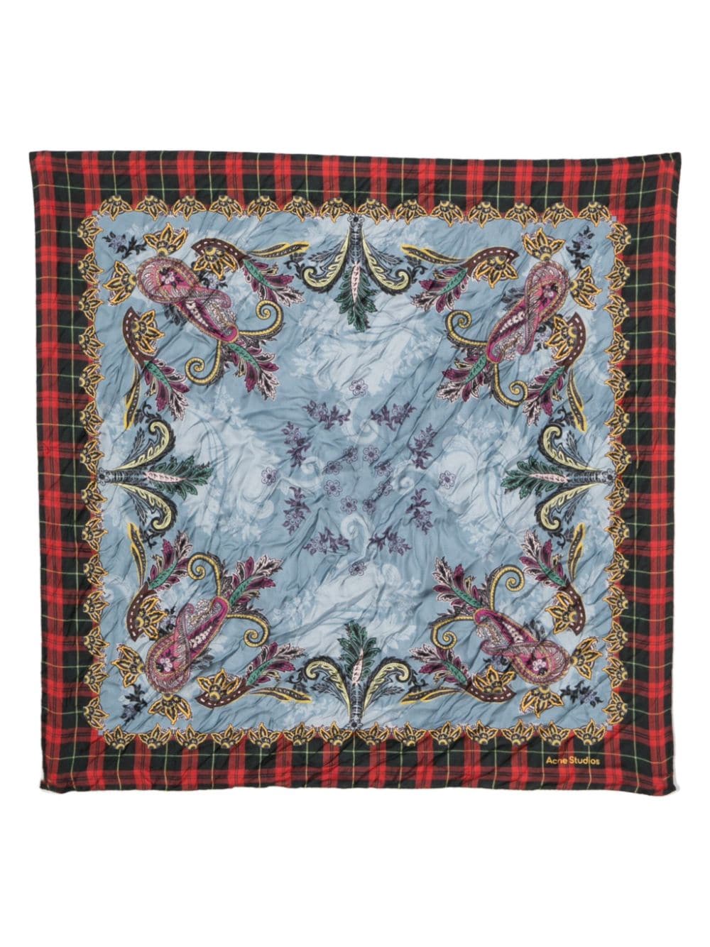 Acne Studios floral-print silk scarf - Blue von Acne Studios