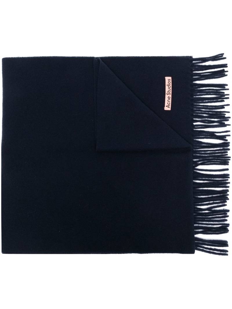 Acne Studios fringe wool scarf - Blue von Acne Studios