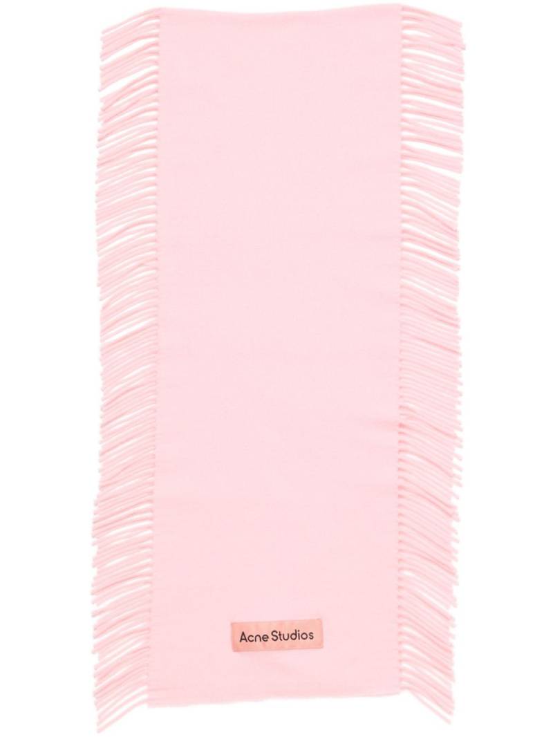 Acne Studios fringe wool scarf - Pink von Acne Studios