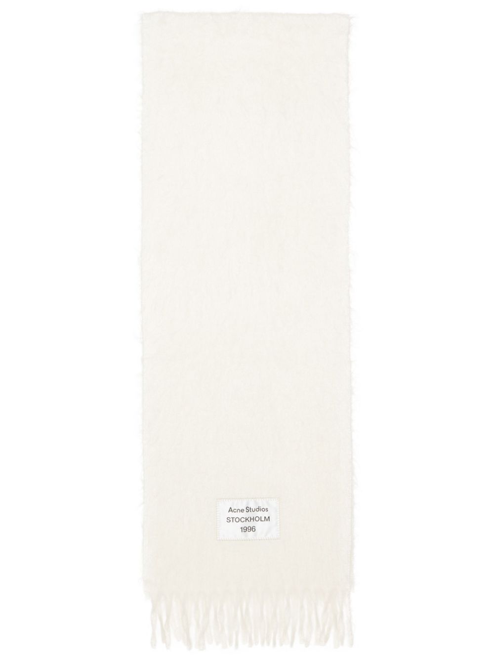 Acne Studios fringe wool scarf - White von Acne Studios