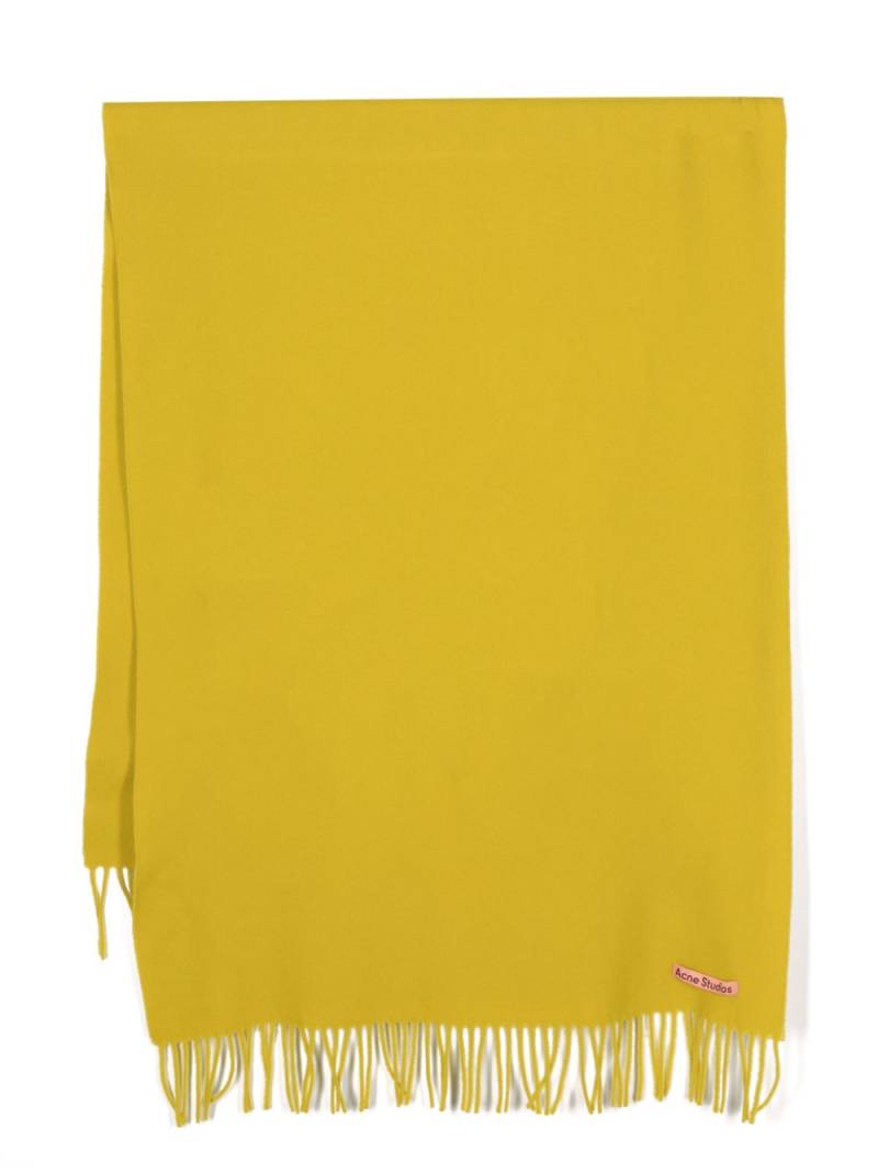 Acne Studios fringed-edge wool scarf - Yellow von Acne Studios