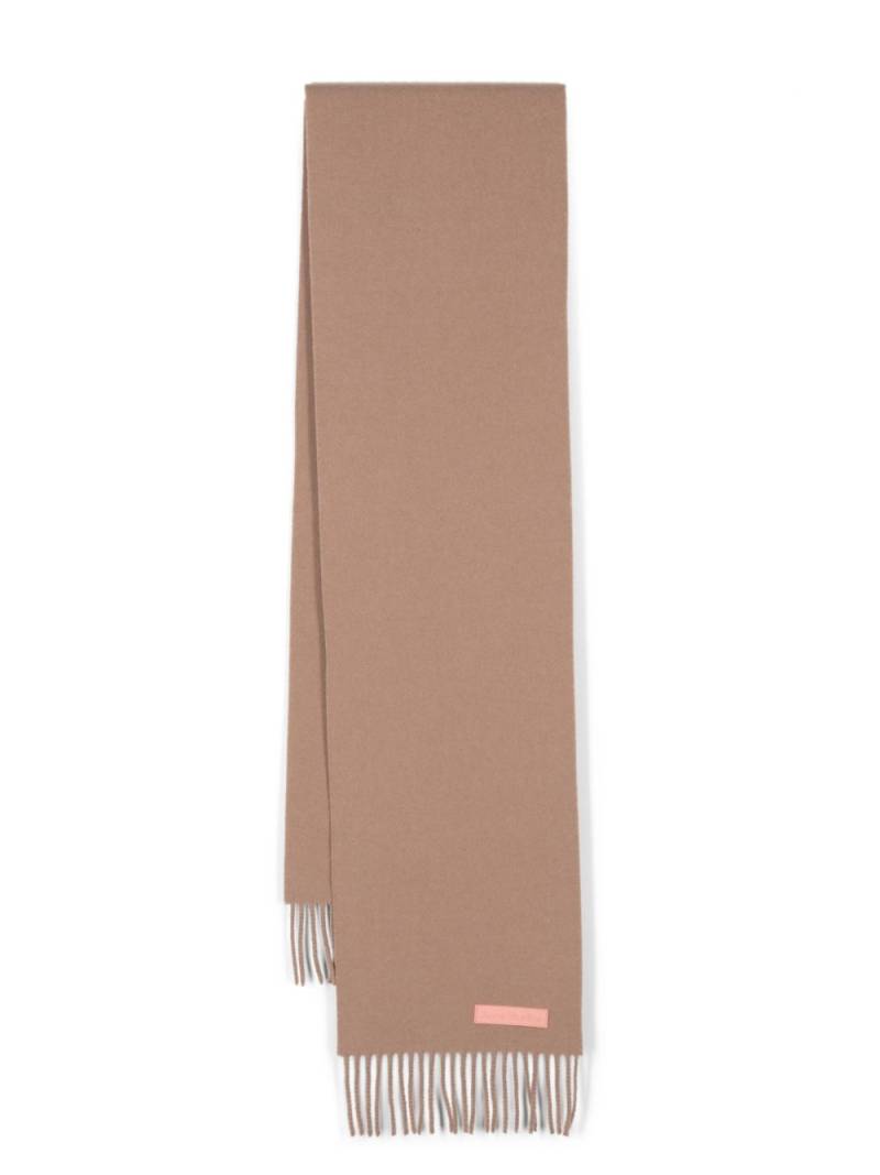 Acne Studios fringed wool scarf - Brown von Acne Studios