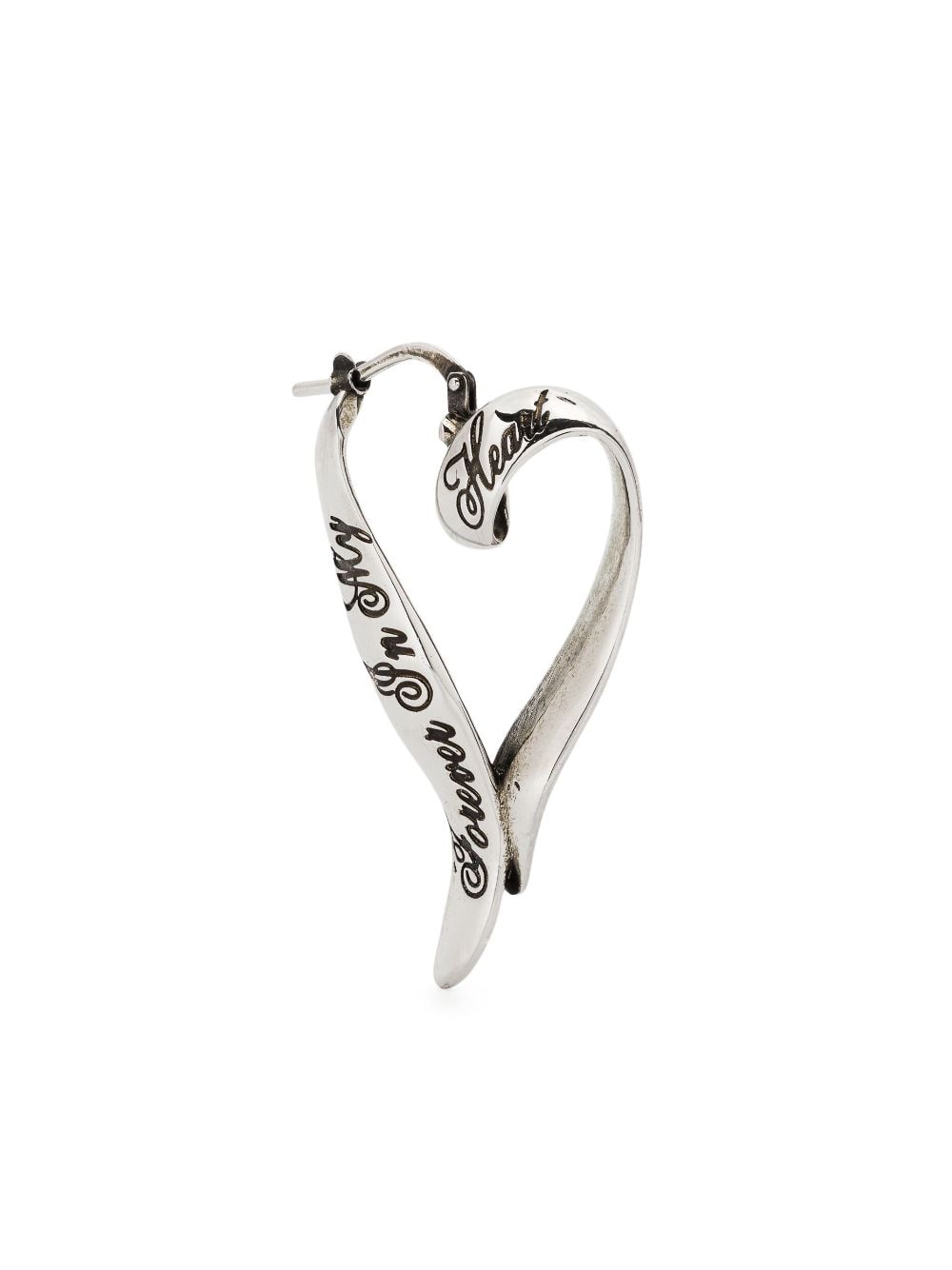 Acne Studios heart-shape brass earring - Silver von Acne Studios