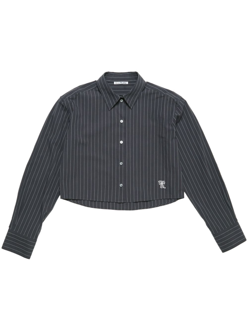 Acne Studios jacquard pinstripe shirt - Black von Acne Studios