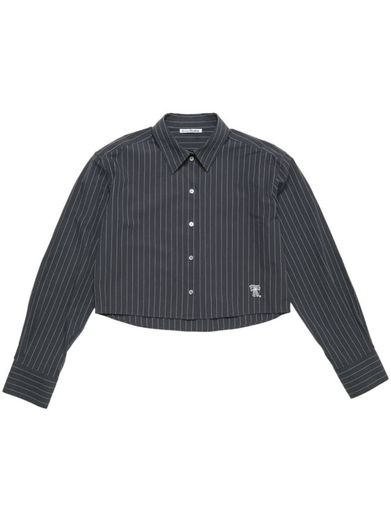 Acne Studios jacquard pinstripe shirt - Black von Acne Studios