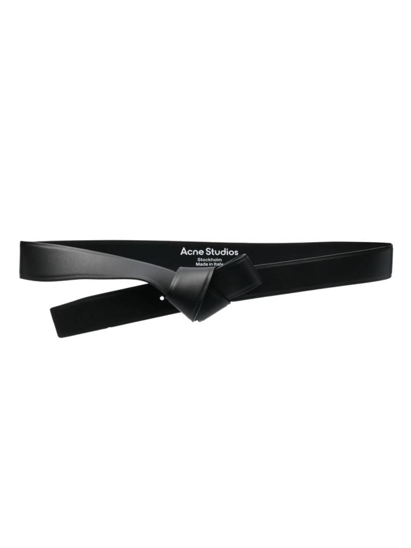 Acne Studios knot-detail leather belt - Black von Acne Studios