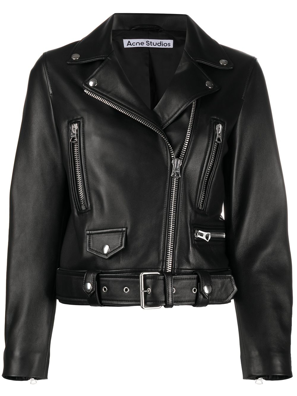 Acne Studios leather biker jacket - Black von Acne Studios