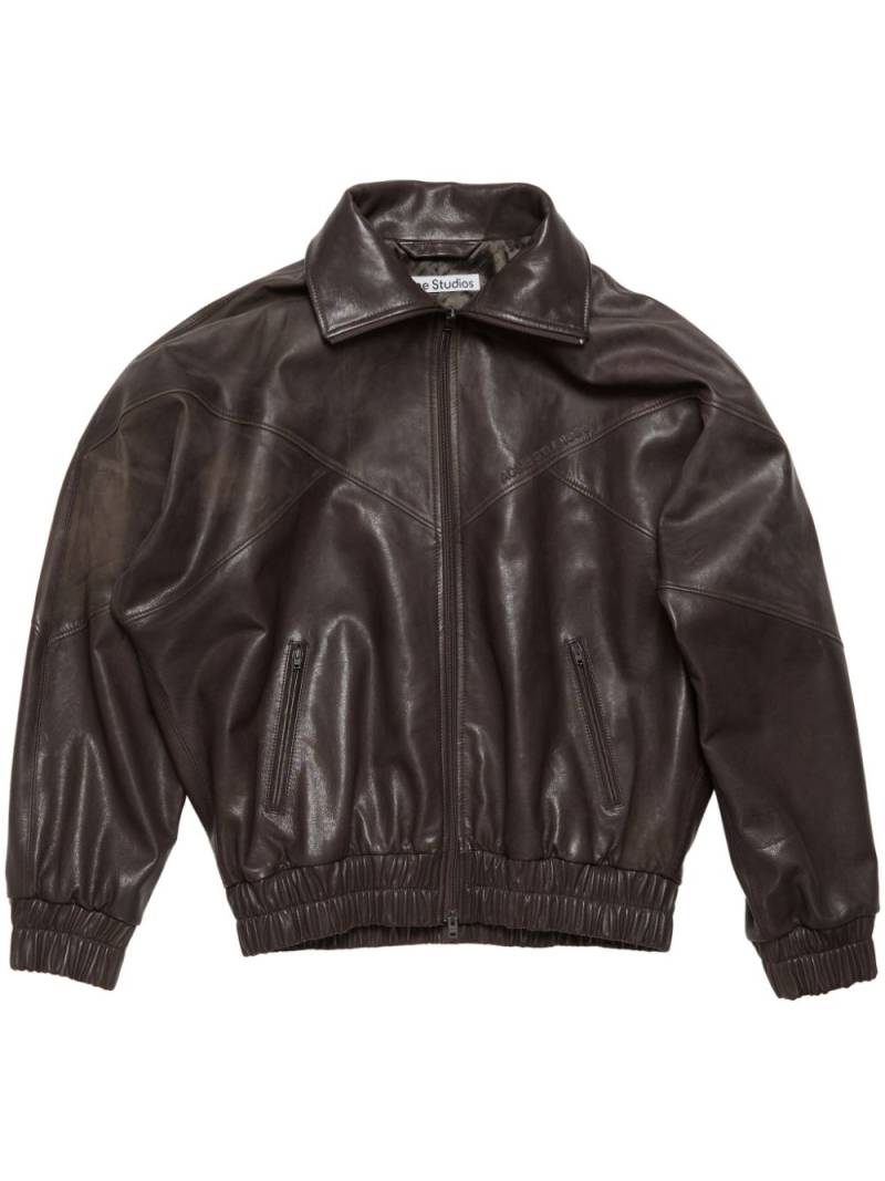 Acne Studios leather jacket - Brown von Acne Studios