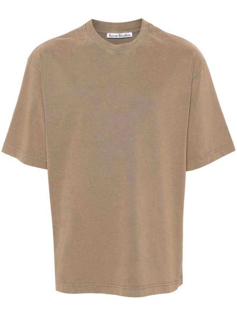 Acne Studios logo-appliqué cotton T-shirt - Brown von Acne Studios