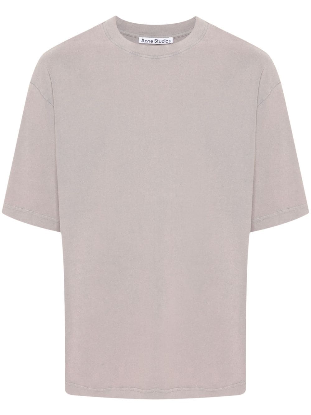 Acne Studios logo-appliqué cotton T-shirt - Grey von Acne Studios
