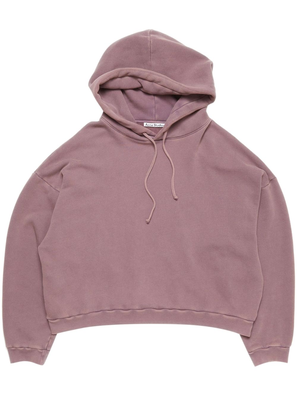 Acne Studios logo-appliqué organic-cotton hoodie - Purple von Acne Studios