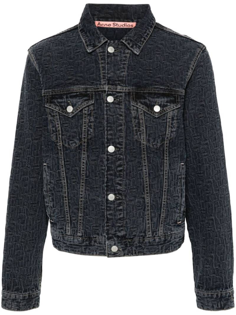 Acne Studios logo-embossed denim jacket - Blue von Acne Studios