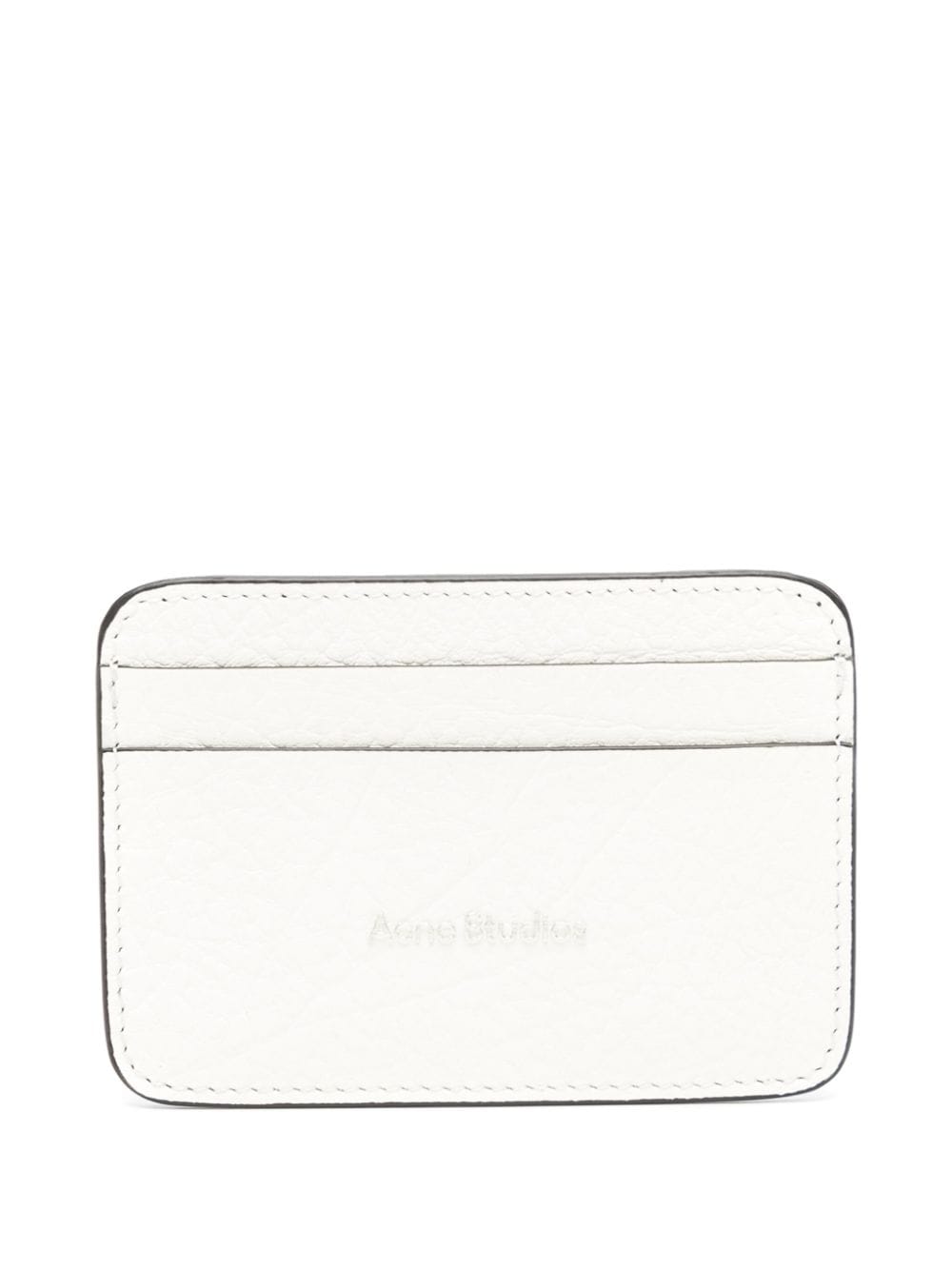 Acne Studios logo embossed leather cardholder - White von Acne Studios